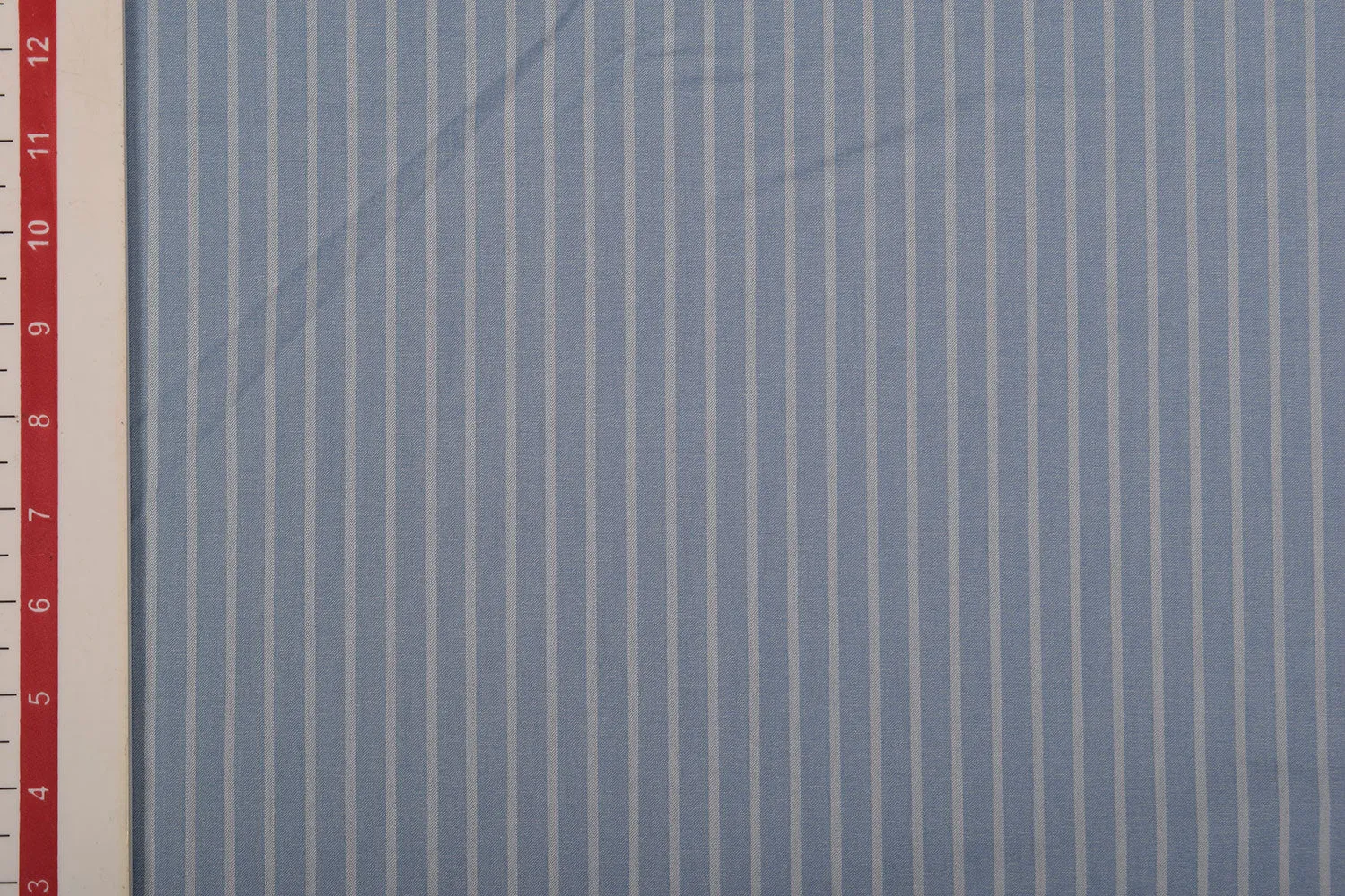 Light Blue Stripes Stretch Denim Polyester Viscose Blend Fabric