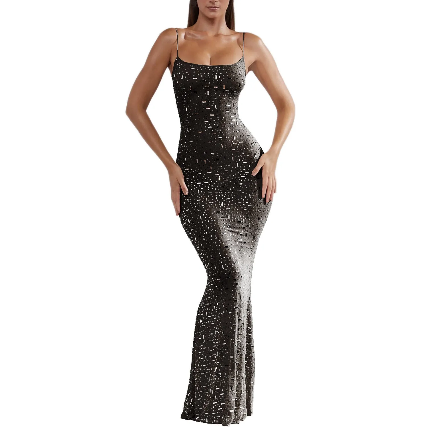 Light Diamond Sexy Sling Mermaid Dress