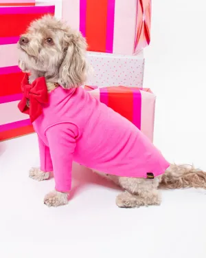 Long-Sleeve Pullover Stretch Dog Fleece in Neon Pink (Made in the USA, Dog & Co. Exclusive!)