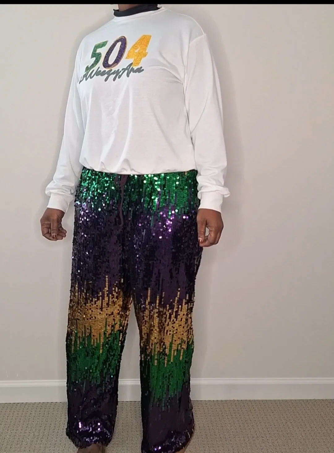 MARDI GRAS Jogger Sweatpants with 504 sweatshirt