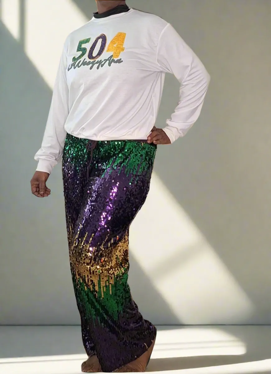 MARDI GRAS Jogger Sweatpants with 504 sweatshirt