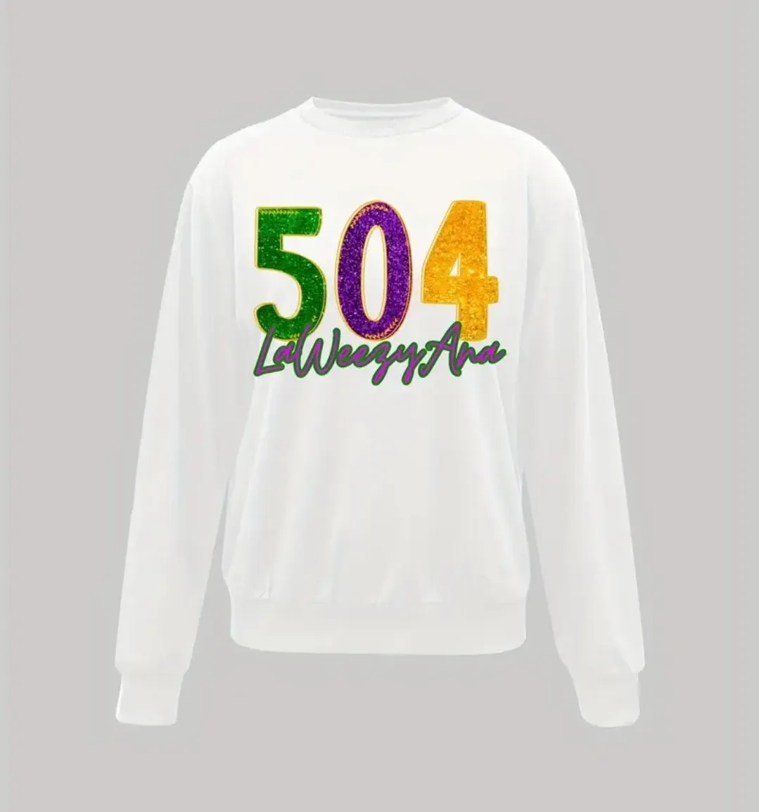 MARDI GRAS Jogger Sweatpants with 504 sweatshirt