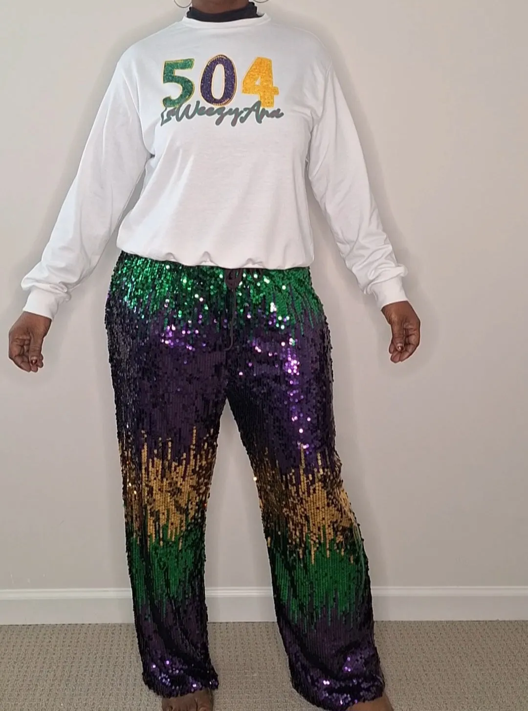 MARDI GRAS Jogger Sweatpants with 504 sweatshirt