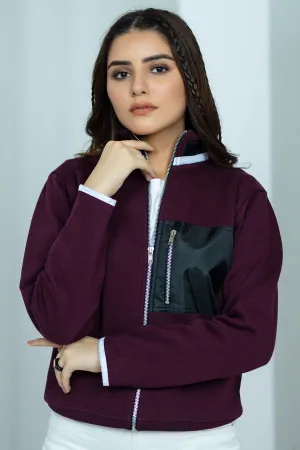 Maroon Zipper Jacket - W21 - WJ00002