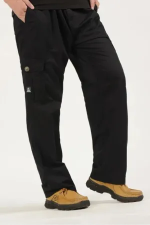 Men's Comfortable Loose Fit Black Cargo Pants | Perfect for Everyday Wear