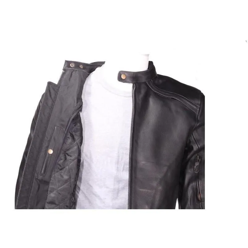 Men's Racer Motorcycle Jacket, MJ6024-01-DL