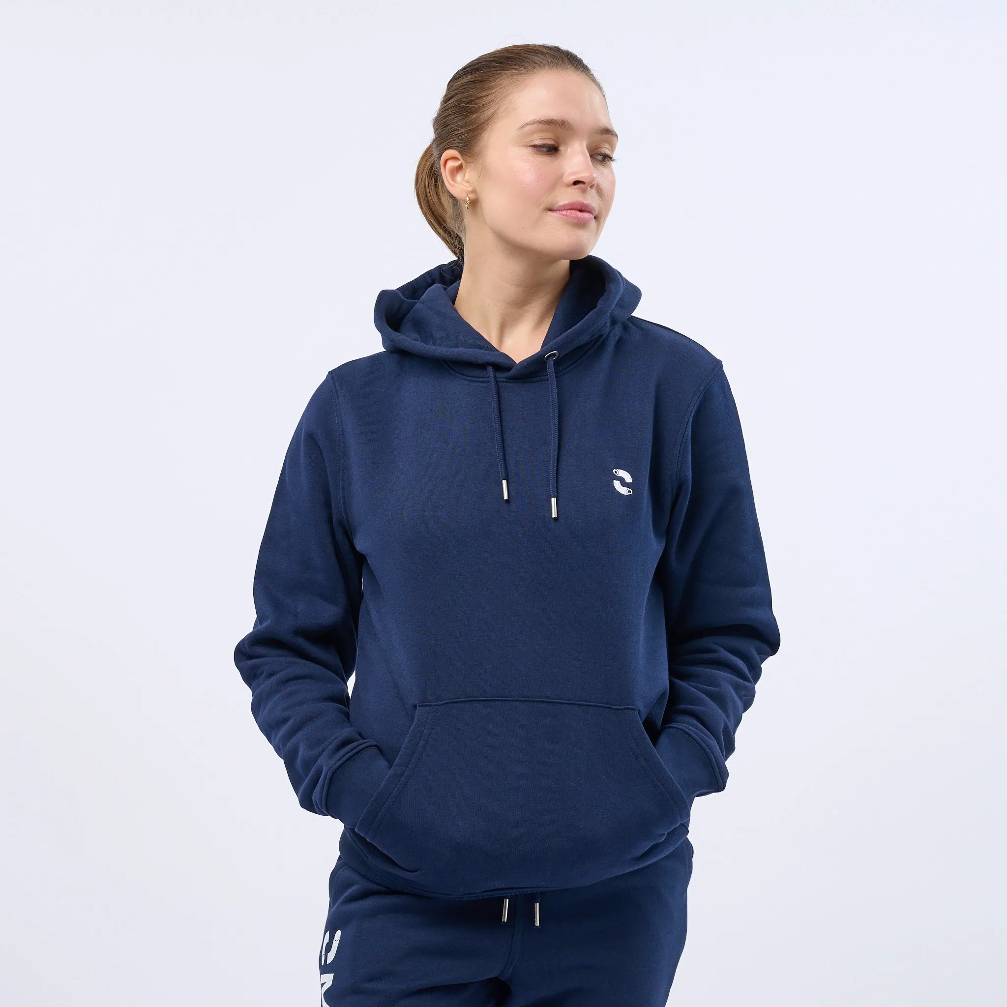 Omnitau Women's Prime Organic Cotton Hoodie - French Navy