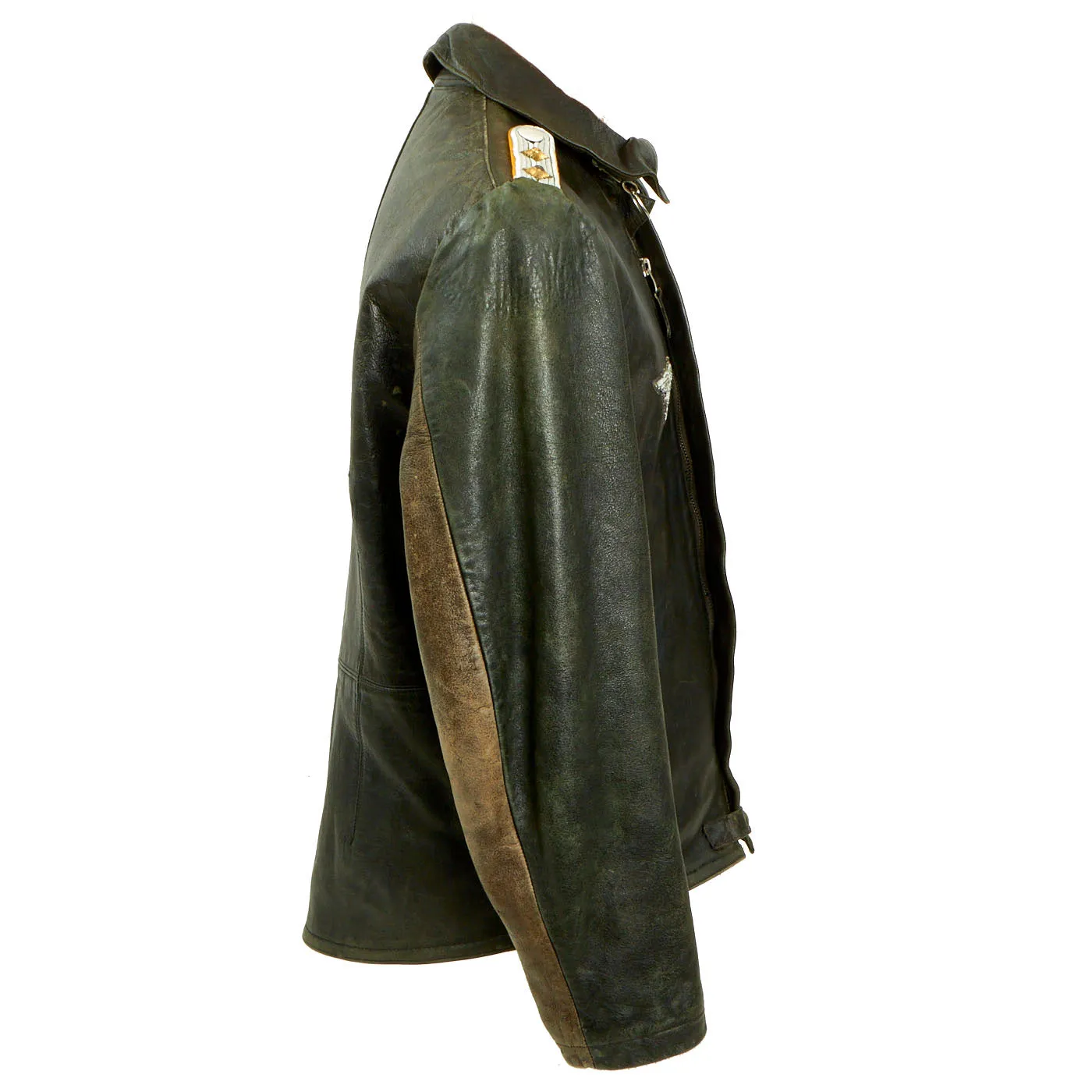 Original German WWII 1941 Dated Luftwaffe Hauptmann Officer's Leather Flight Jacket with Leather Flight Pants