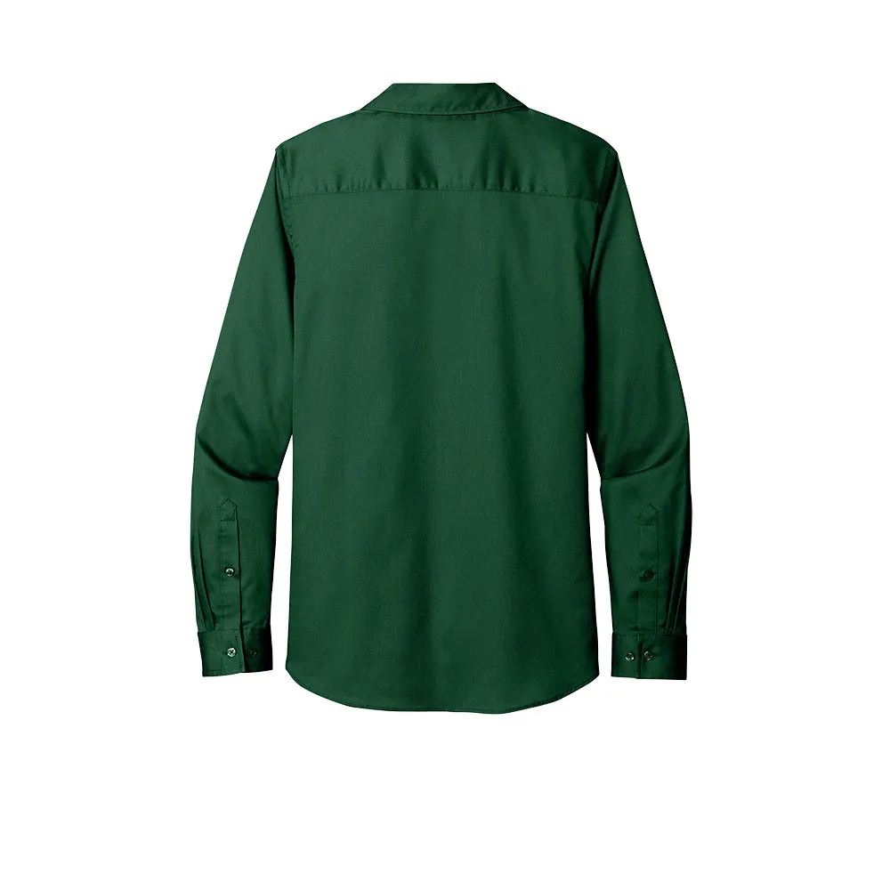 Port Authority® Women's Long Sleeve SuperPro React ™ Twill Shirt - Dark Green