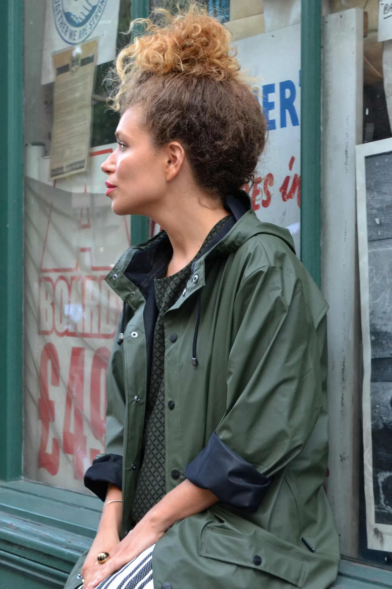 Rains Green Jacket