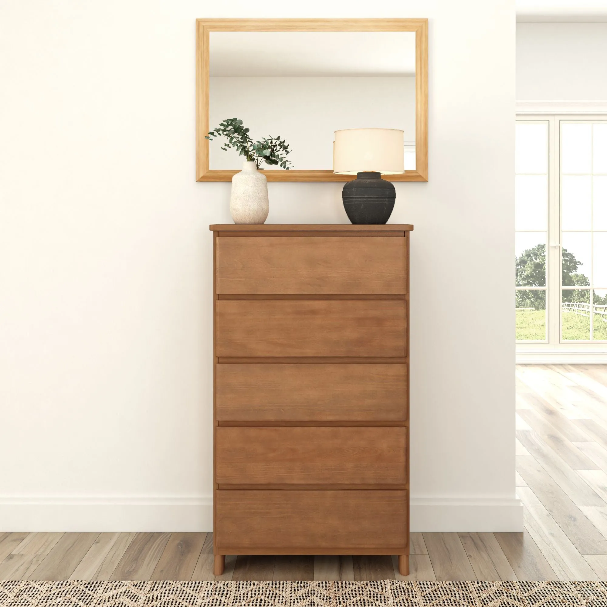 Rustic 5-Drawer Tall Dresser