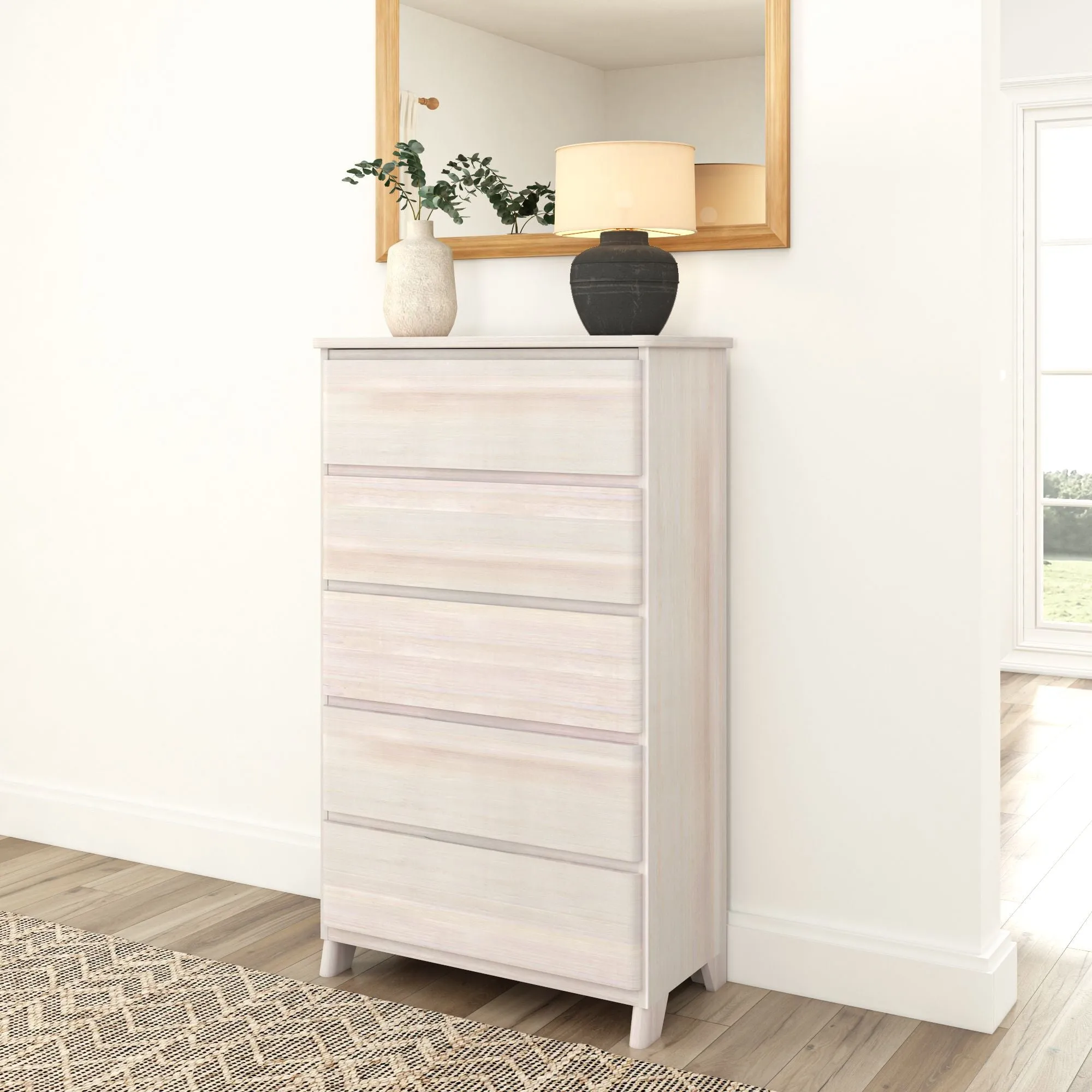 Rustic 5-Drawer Tall Dresser