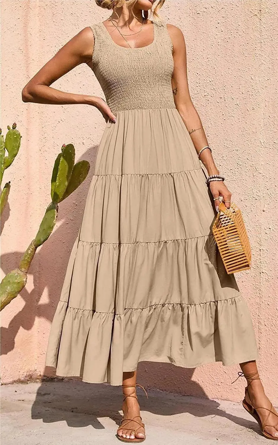 Sexy A-Line Sleeveless Long Dress