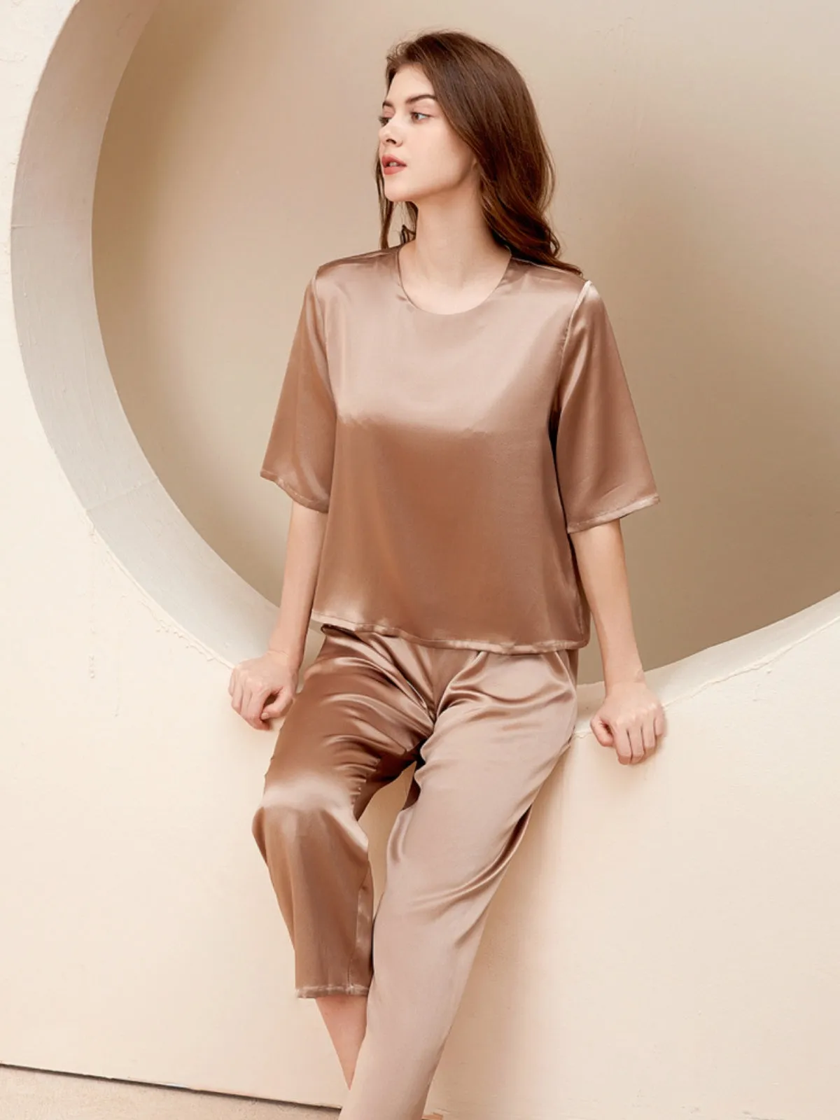 Silk Pullover Pajama Set for Women