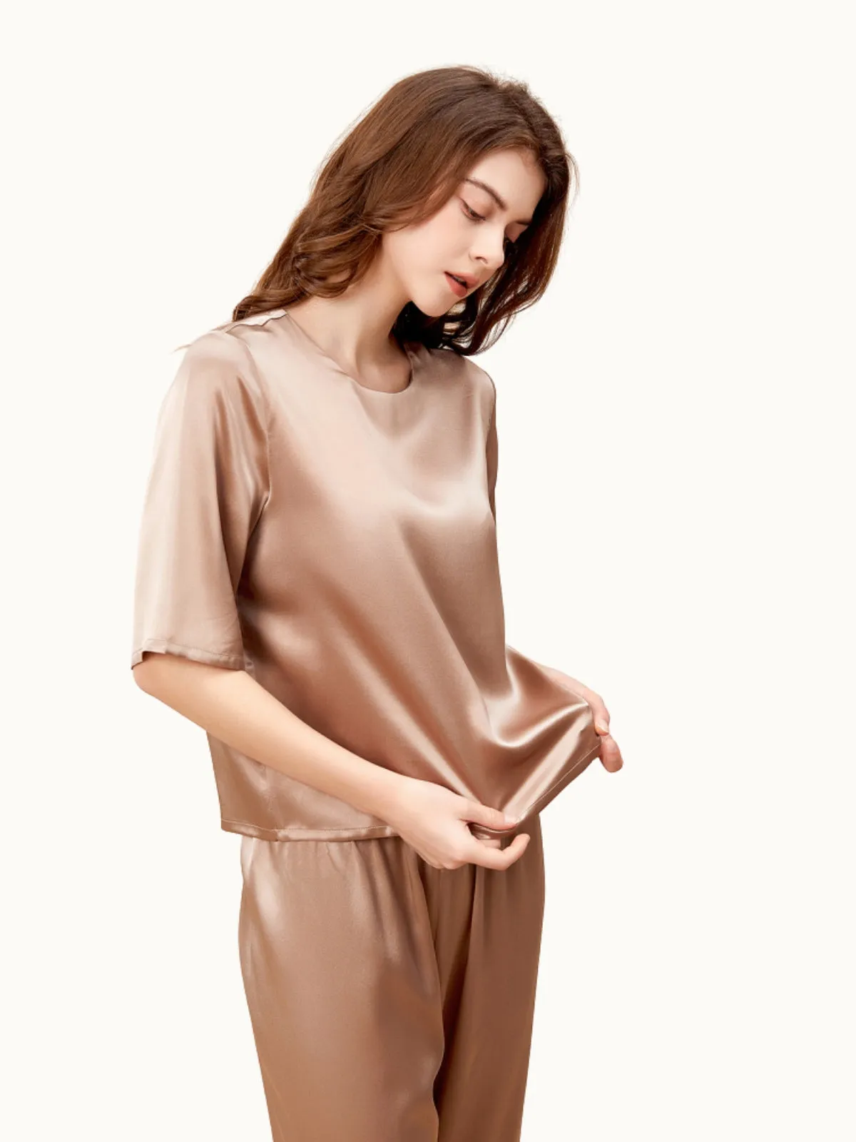 Silk Pullover Pajama Set for Women