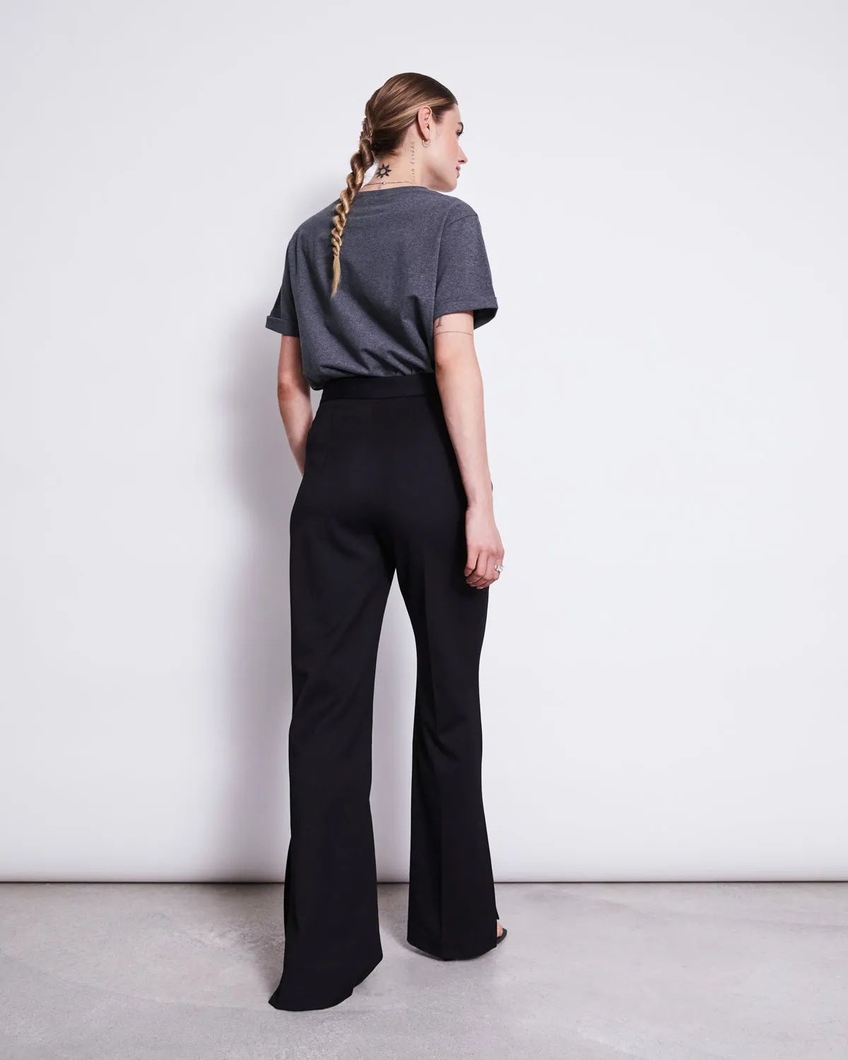 SLIT PANTS DOURO BLACK