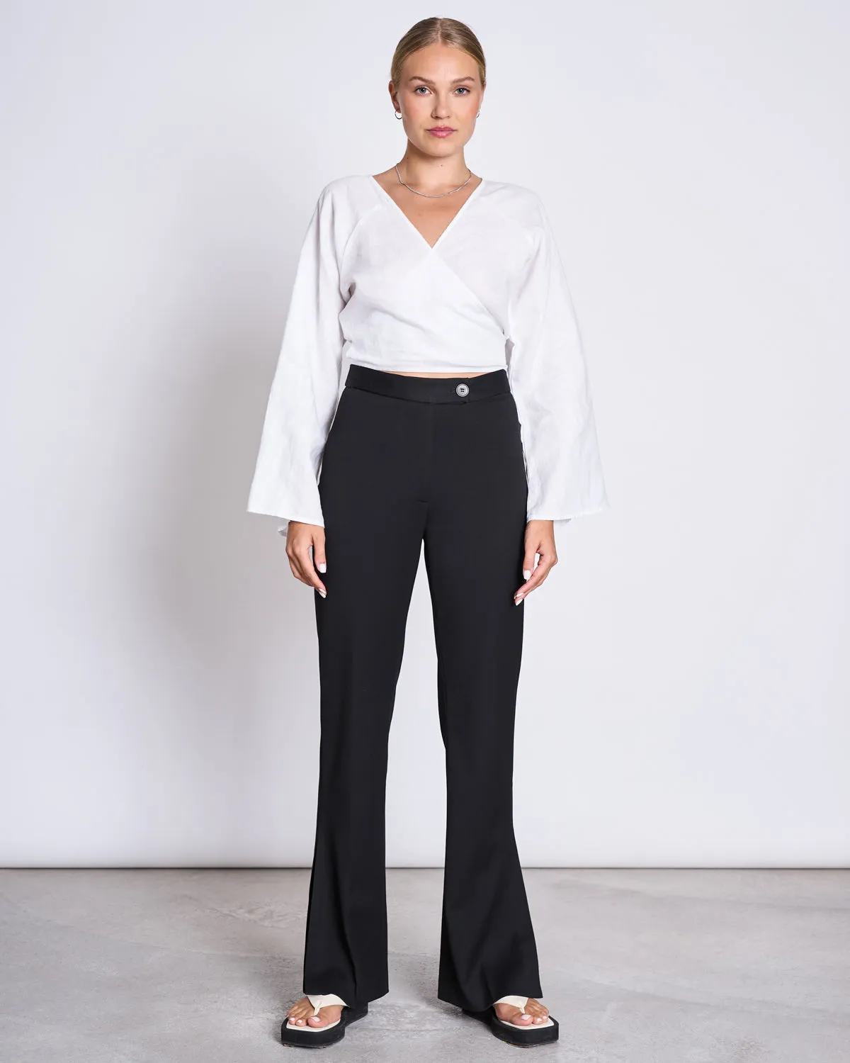 SLIT PANTS DOURO BLACK