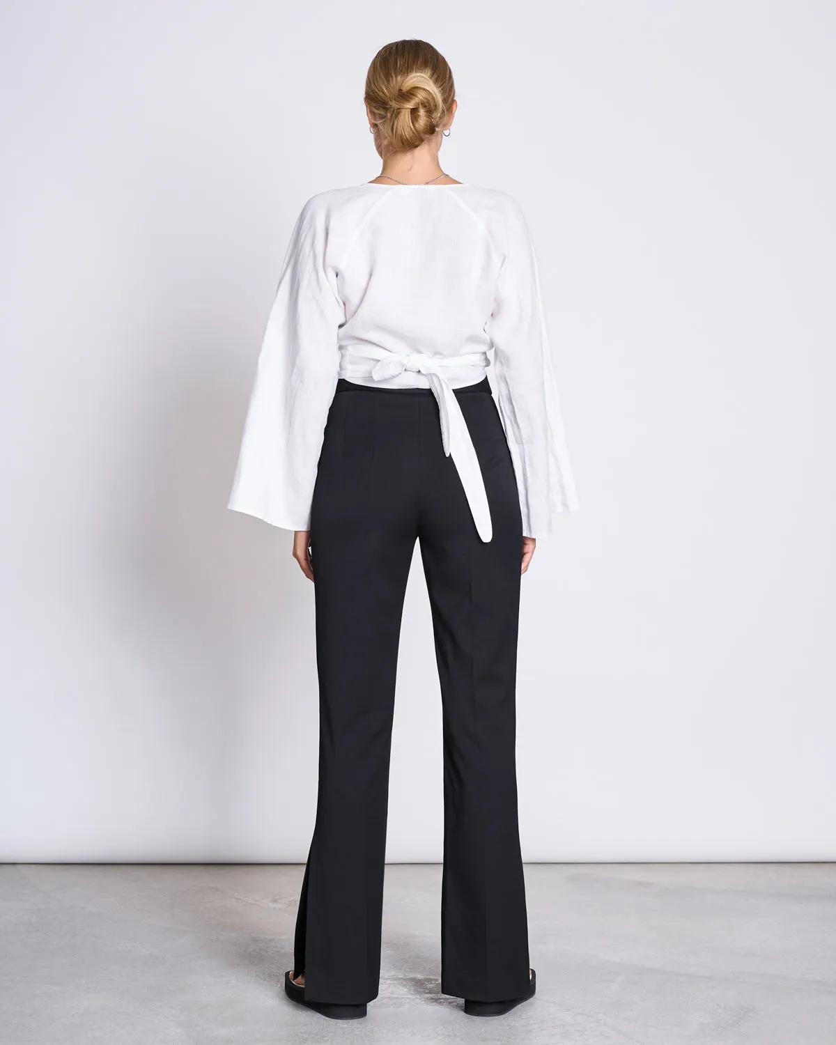 SLIT PANTS DOURO BLACK