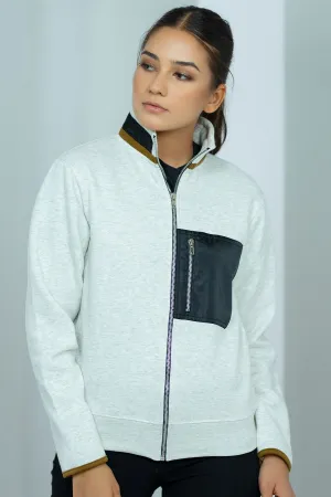 Tan Grey Zipper Jacket - W21 - WJ00001