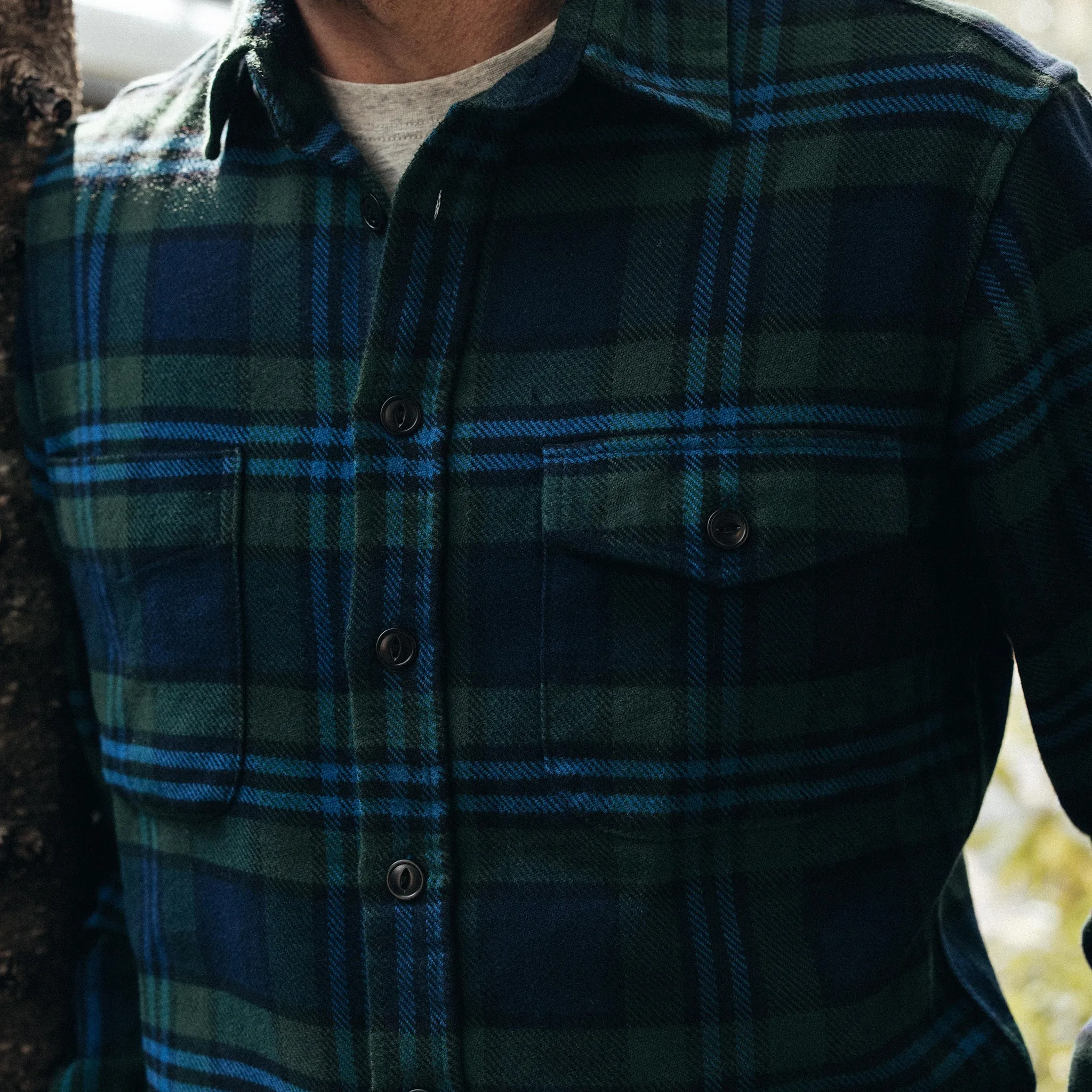 The Crater Shirt in Evergreen Check