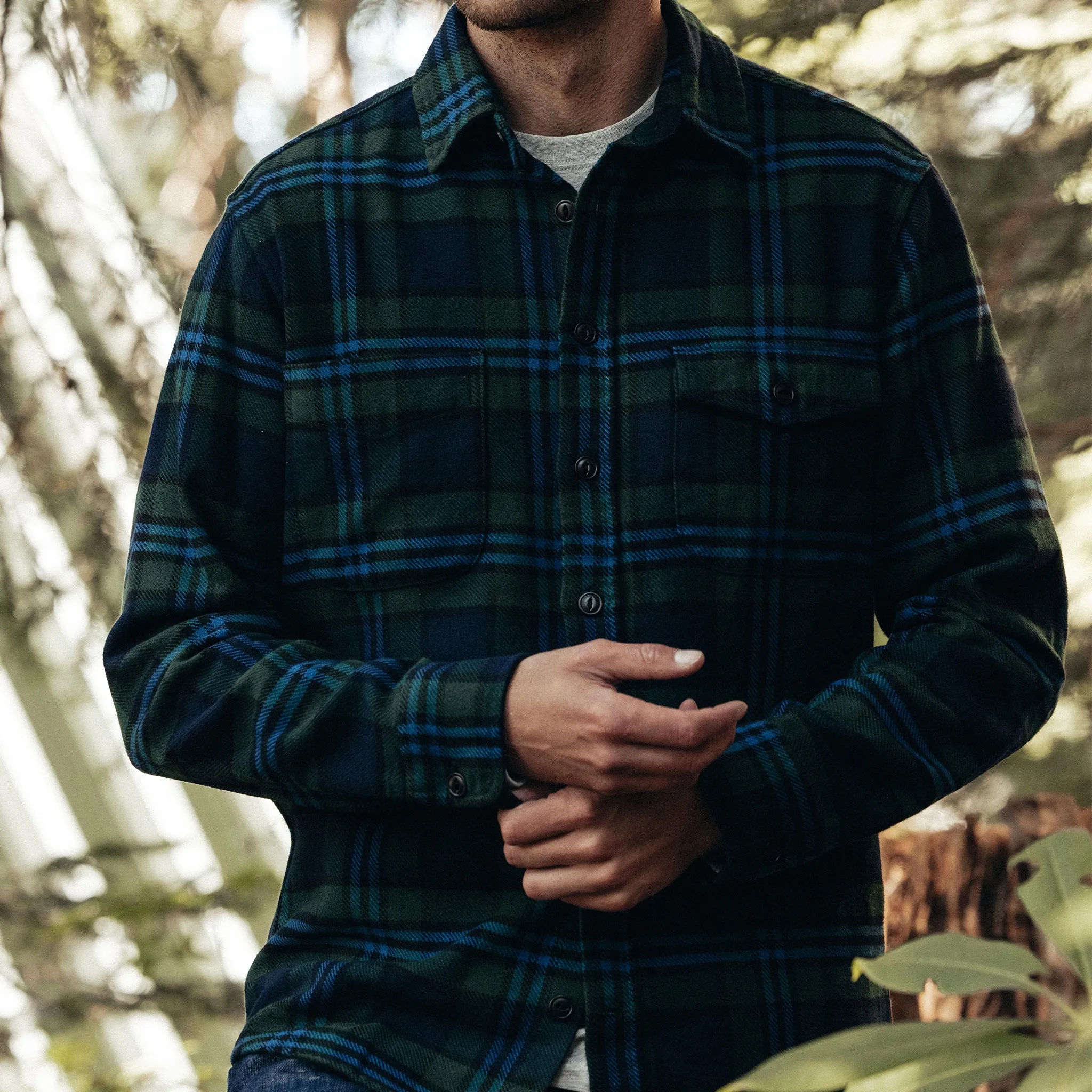 The Crater Shirt in Evergreen Check