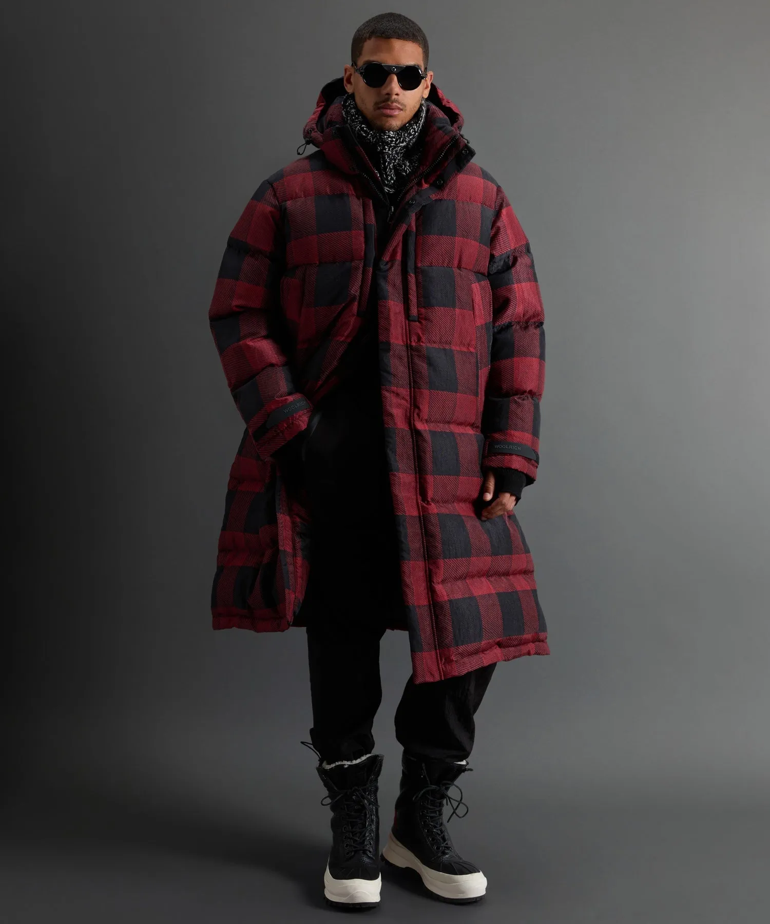 Todd Snyder X Woolrich Long Parka in Buffalo Check