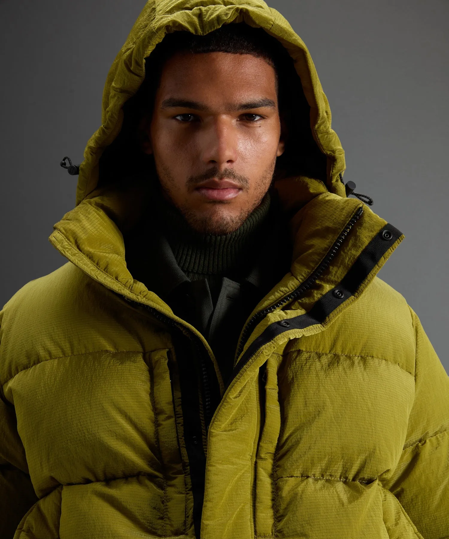 Todd Snyder X Woolrich Quilted Short Parka in Citron