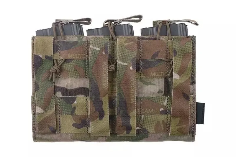 Triple Open Top Pouch for M4/M16   Pistol Magazines - Multicam