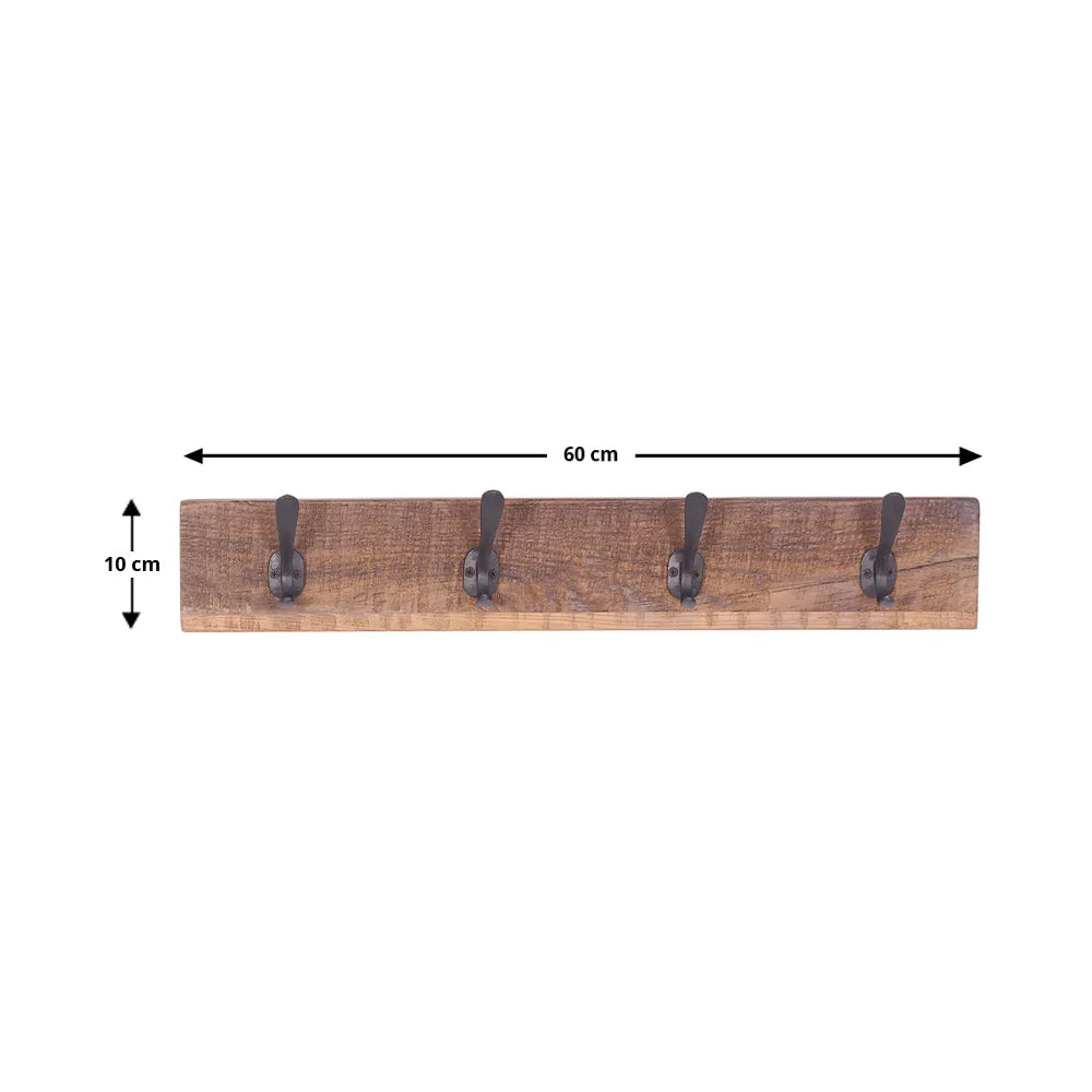 Ursa 60cm Wood And Metal Wall Hook