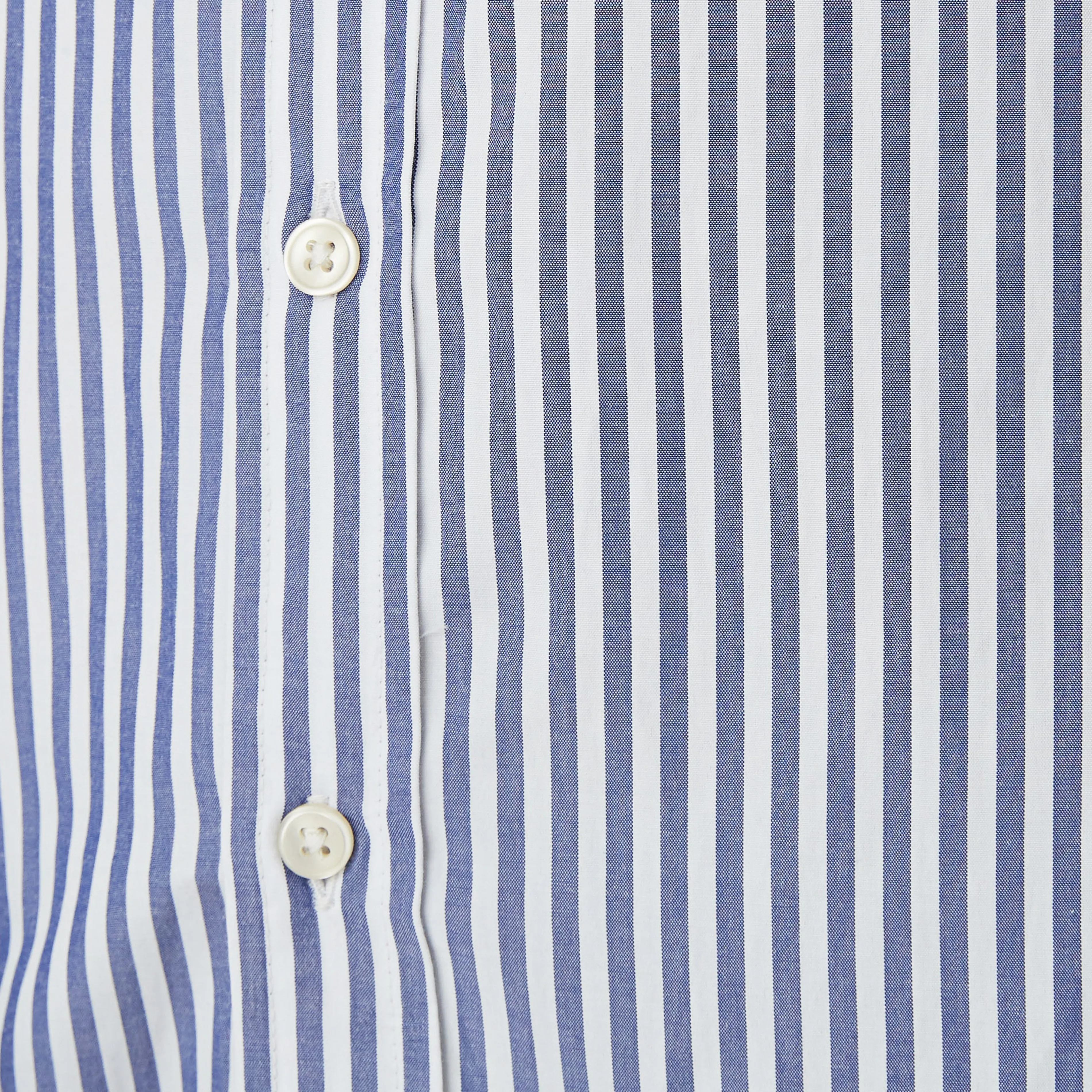 Washed Button Down Shirt - Blue Bengal Stripe