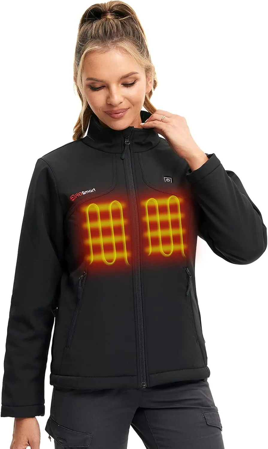 Women'S Heated Jacket Rechargeable Electric Coat - 12V Battery Operated Waterproof Warming Jacket with Battery Pack