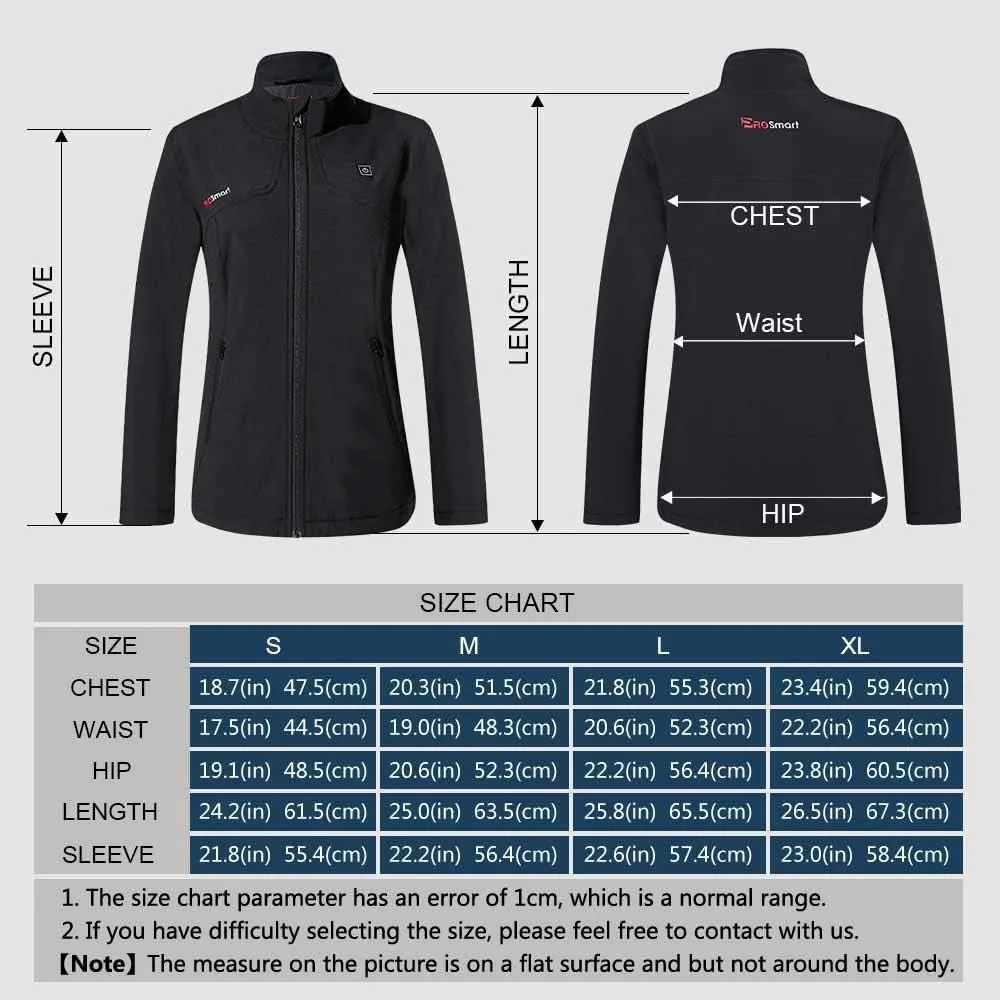 Women'S Heated Jacket Rechargeable Electric Coat - 12V Battery Operated Waterproof Warming Jacket with Battery Pack