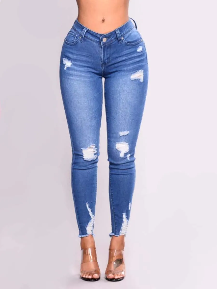 Women's High Waist Stretch Jeans