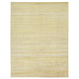 Yellow Alchemy Textured Wool Silk Blend Rug - 8' x 11'