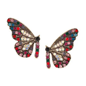 Yellow Chimes Earrings For Women Multicolor Butterfly Designed Stud Drop Earrings For Women and Girls