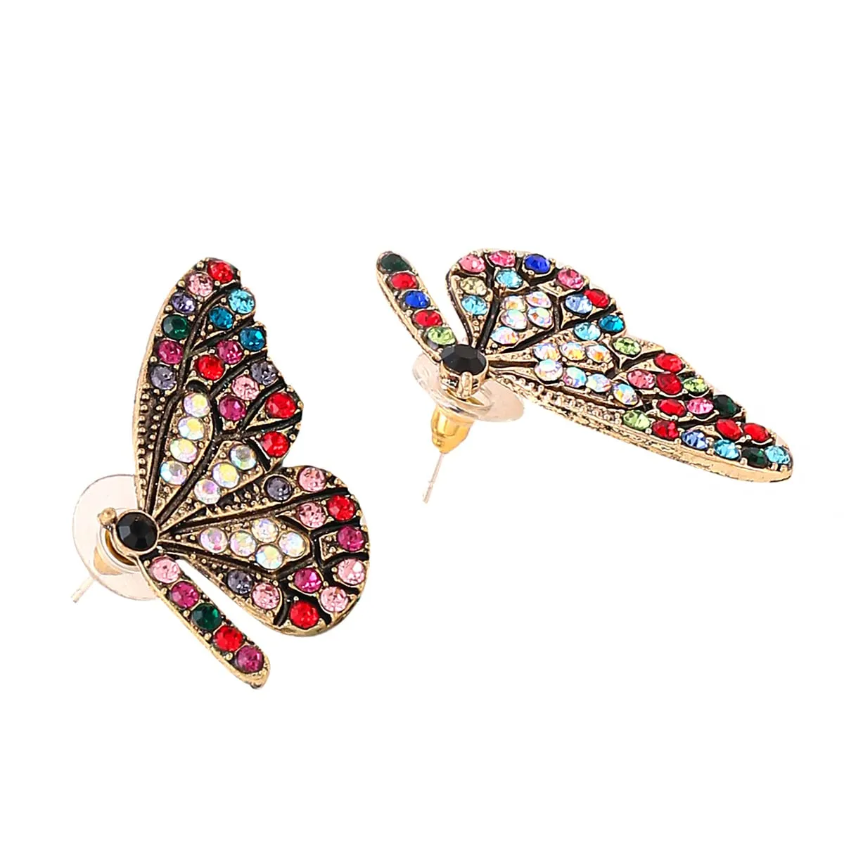 Yellow Chimes Earrings For Women Multicolor Butterfly Designed Stud Drop Earrings For Women and Girls